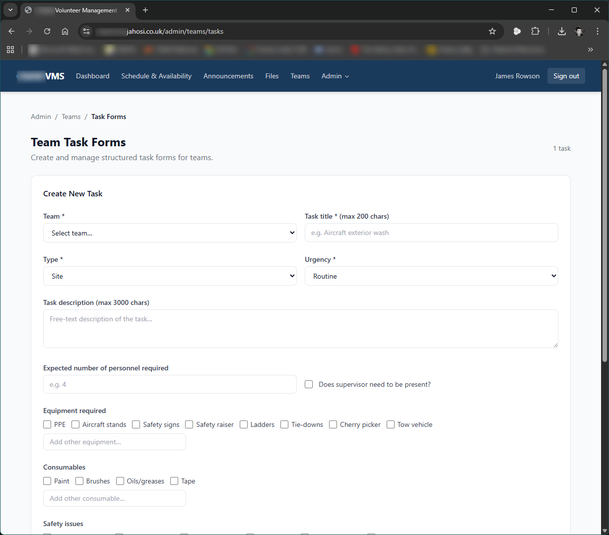 Volunteer Management System